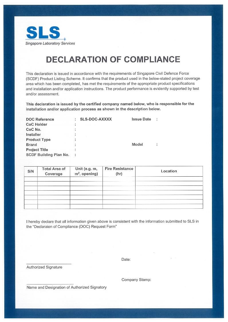 DOC SLS Declaration of Compliance