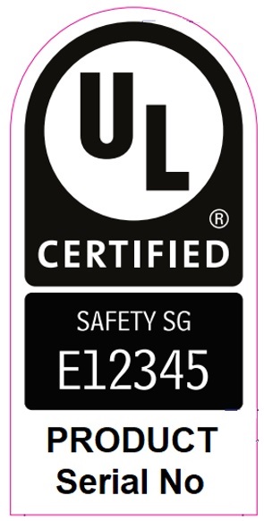 Serial label for UL International-Singapore Pte Ltd